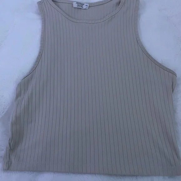 Ardene Ribbed Cream Tank Top - Picture 1 of 3